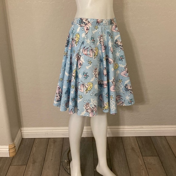 Hell Bunny Blue Mermaid Pinup Skirt Small - Picture 6 of 15